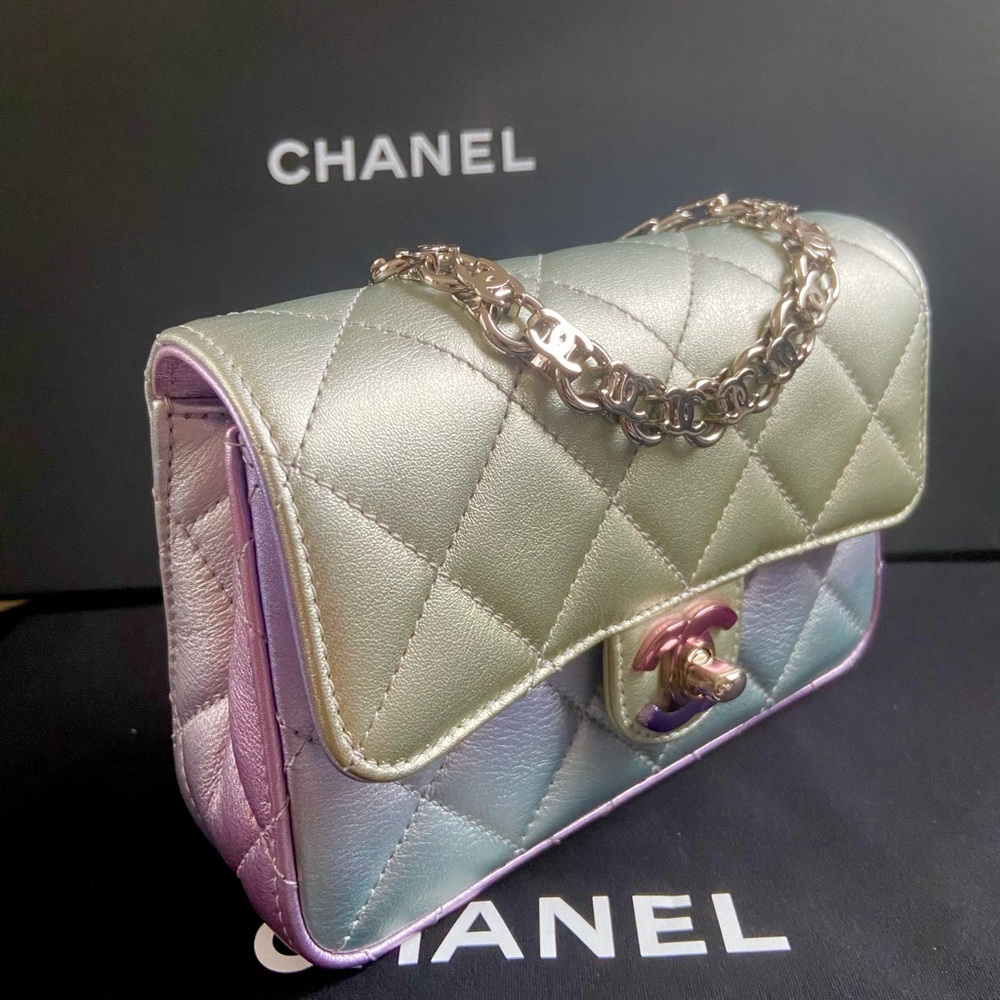 🔥🔥Chanel Iridescent Metallic Clutch - Picture 8 of 15